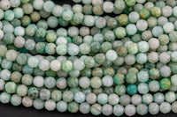 Natural Amazonite Full Strands-15.5 inches-4mm- Nice Size Hole- Diamond Cutting, High Facets- Nice and Sparkly- Faceted Round