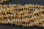 Natural Citrine Smooth Freeform Roundel Chip Beads 15.5" Strand