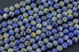 Natural Sodalite Beads Full Strands-15.5 inches-6mm Nice Size Hole-Diamond Cutting, High Facets-Nice and Sparkly-Faceted Round