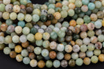 Natural Flower Jade Beads Full Strands-15.5 inches-6mm Nice Size Hole-Diamond Cutting, High Facets-Nice and Sparkly-Faceted Round