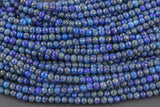 Natural Lapis 2mm - Diamond Cutting, High Facets - Nice and Sparkly - Faceted Round - 1 strand 15.5 inches