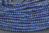 Natural Lapis 2mm - Diamond Cutting, High Facets - Nice and Sparkly - Faceted Round - 1 strand 15.5 inches