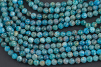 Natural Apatite Beads Full Strands-15.5 inches- 2mm, 3mm, 4mm- Nice Size Hole- Diamond Cutting, High Facets-Nice and Sparkly- A