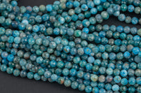 Natural Apatite Beads Full Strands-15.5 inches- 2mm, 3mm, 4mm- Nice Size Hole- Diamond Cutting, High Facets-Nice and Sparkly- A