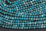 Natural Apatite Beads Full Strands-15.5 inches- 2mm, 3mm, 4mm- Nice Size Hole- Diamond Cutting, High Facets-Nice and Sparkly- A