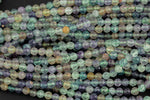 Natural Rainbow Flouride Beads Full Strands-15.5 inches-4.5mm- Nice Size Hole- Diamond Cutting Facets- Nice and Sparkly- Faceted Round