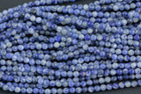 Natural Sodalite Beads Full Strands-15.5 inches-3mm- Nice Size Hole- Diamond Cutting High Facets- Nice and Sparkly- Faceted Round