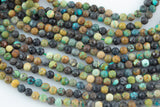 Natural Genuine Turquoise Beads - Full Strands-15.5 inches-5mm Nice Size Hole- Diamond Cutting,High Facets-Nice and Sparkly-Faceted Round