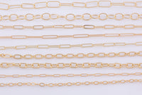 Light ROSE GOLD Chain Paperclip Chain Rose Gold Paper Clip Chain Selection - 1 yard / 3 feet