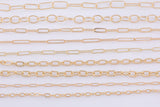 Light ROSE GOLD Chain Paperclip Chain Rose Gold Paper Clip Chain Selection - 1 yard / 3 feet