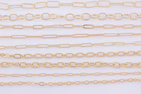 Light ROSE GOLD Chain Paperclip Chain Rose Gold Paper Clip Chain Selection - 1 yard / 3 feet