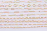 Light ROSE GOLD Chain Paperclip Chain Rose Gold Paper Clip Chain Selection - 1 yard / 3 feet