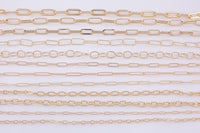 Light ROSE GOLD Chain Paperclip Chain Rose Gold Paper Clip Chain Selection - 1 yard / 3 feet