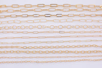 Light ROSE GOLD Chain Paperclip Chain Rose Gold Paper Clip Chain Selection - 1 yard / 3 feet