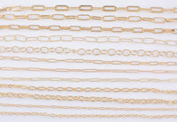 Light ROSE GOLD Chain Paperclip Chain Rose Gold Paper Clip Chain Selection - 1 yard / 3 feet