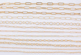 Light ROSE GOLD Chain Paperclip Chain Rose Gold Paper Clip Chain Selection - 1 yard / 3 feet