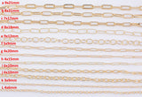 Light ROSE GOLD Chain Paperclip Chain Rose Gold Paper Clip Chain Selection - 1 yard / 3 feet