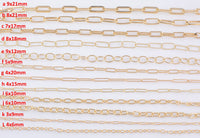 Light ROSE GOLD Chain Paperclip Chain Rose Gold Paper Clip Chain Selection - 1 yard / 3 feet