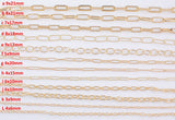 Light ROSE GOLD Chain Paperclip Chain Rose Gold Paper Clip Chain Selection - 1 yard / 3 feet