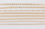 Light ROSE GOLD CHAIN Paperclip Chain Rose Gold Paper Clip Chain Selection - 1 yard / 3 feet