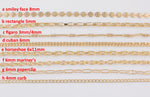 Light ROSE GOLD CHAIN Paperclip Chain Rose Gold Paper Clip Chain Selection - 1 yard / 3 feet