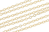 1.3mm -1.5mm Gold-filled Chain by the foot or 10 feet-- Flat Chain Permanent Jewelry Chain