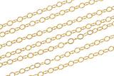 1.3mm -1.5mm Gold-filled Chain by the foot or 10 feet-- Flat Chain Permanent Jewelry Chain