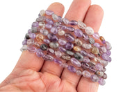 Super 7 Crystal Element Natural Phantom Amethyst Cacoxenite Stretchy String Oval Bracelet Natural - Gemstone Nugget Bracelets Bracelet