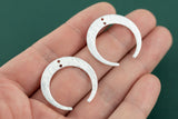 Silver Plated Brass Earrings-Earring copper accessories-Earring pendant-charms-Earring connector-Moon Shaped earrings-cgj239-29mm