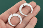 Silver Plated Brass Earrings-Earring copper accessories-Earring pendant-charms-Earring connector-Moon Shaped earrings-cgj239-29mm
