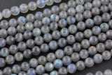 Blue Flashes~ AAA Natural Blue Labradorite 2mm 4mm 6mm 7mm 8mm 10mm Round Beads 15.5" Strand
