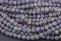 Natural Sunstone Iolite 6mm 8mm Round Beads 15.5" Strand