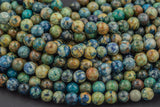 Natural Azurite Beads Grade AAA Round 4mm, 6mm, 8mm, 10mm, 12mm, 14mm- Full 15.5 Inch strand AAA Quality Smooth Gemstone Beads