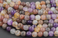 Natural Multi Gemstone Beads 6mm 8mm 10mm Full 15.5 Inch Strand (A quality) Smooth Gemstone Beads