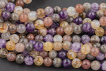 Natural Multi Gemstone Beads 6mm 8mm 10mm Full 15.5 Inch Strand (A quality) Smooth Gemstone Beads