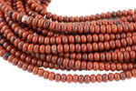 Natural Red Jasper- High Quality in Roundel, 6mm, 8mm- Full 15.5 Inch Strand-Full Strand 15.5 inch Strand Smooth Gemstone Beads