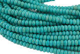 Magnesite Turquoise - High Quality in Roundel, 6mm, 8mm- Full 15.5 Inch Strand-Full Strand 15.5 inch Strand Smooth Gemstone Beads