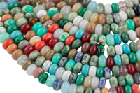 Mixed Stone- High Quality in Roundel, 6mm, 8mm- Full 15.5 Inch Strand-Full Strand 15.5 inch Strand Smooth Gemstone Beads