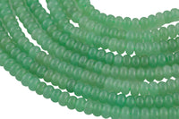 Natural Green Aventurine- High Quality in Roundel, 6mm, 8mm- Full 15.5 Inch Strand-Full Strand 15.5 inch Strand Smooth Gemstone Beads