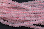 Natural Rose Quartz- High Quality in Roundel, 6mm, 8mm- Full 15.5 Inch Strand-15.5 inch Strand Smooth Gemstone Beads