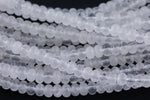 Natural Rock Quartz- High Quality in Roundel, 6mm, 8mm- Full 15.5 Inch Strand-15.5 inch Strand Smooth Gemstone Beads