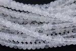 Natural Rock Quartz- High Quality in Roundel, 6mm, 8mm- Full 15.5 Inch Strand-15.5 inch Strand Smooth Gemstone Beads