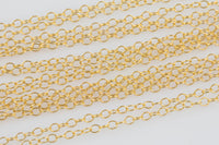 14k Gold Filled Chain - 1.3mm*2.0mm Round Cable Chain - Thin Chain - Delicate Chain - Gold Chain-- Round Chain Permanent Jewelry Chain