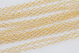 14k Gold Filled Chain - 1.3mm*2.0mm Round Cable Chain - Thin Chain - Delicate Chain - Gold Chain-- Round Chain Permanent Jewelry Chain