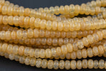 Champagne Quartz- High Quality in Roundel, 6mm, 8mm- Full 15.5 Inch Strand-15.5 inch Strand Smooth Gemstone Beads