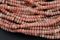 Rhodonite- High Quality in Roundel, 6mm, 8mm- Full 15.5 Inch Strand-15.5 inch Strand Matte Gemstone Beads