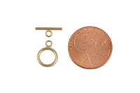 GOLD FILLED Toggle Clasp USA product- 1 Set per order- 9mm- Small Size