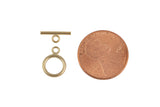 GOLD FILLED Toggle Clasp USA product- 1 Set per order- 9mm- Small Size