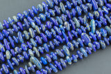 Natural Lapis Smooth Freeform Roundel Chip Beads 15.5" Strand