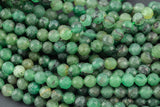 Natural Mongolian Jade Beads Full Strands-15.5 inches-6mm Nice Size Hole-Diamond Cutting, High Facets-Nice and Sparkly-Faceted Round